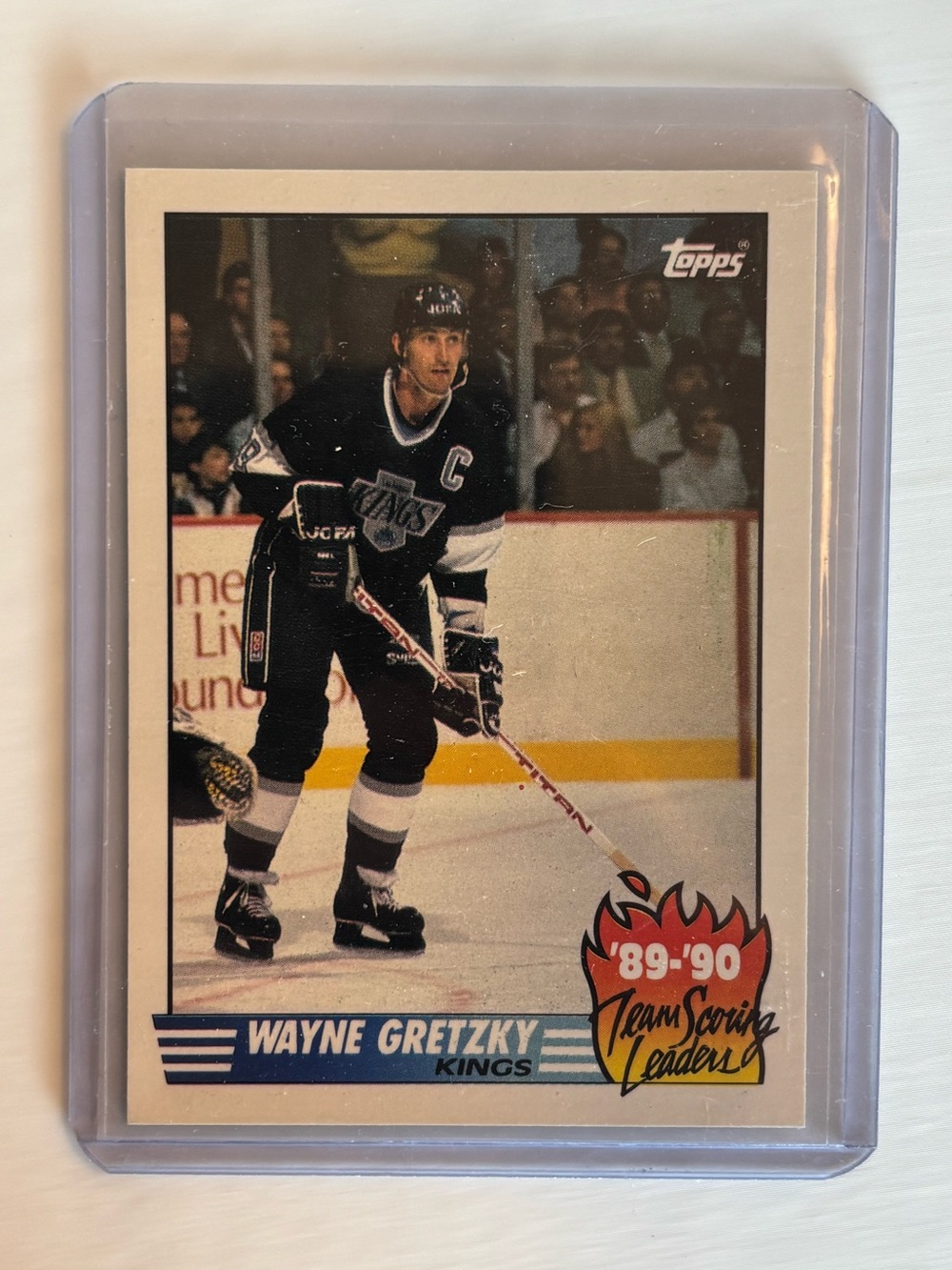 Wayne Gretzky 1990-91 Topps #12 Team Scoring Leaders LA Kings Hockey Card